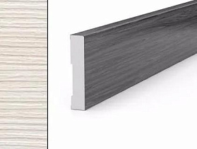 Плинтус плоский для дверей Profil Doors из экологического шпона серия Z, Кроскут ясень белый